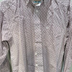 Ariat Men's Geometric Red and White Shirt